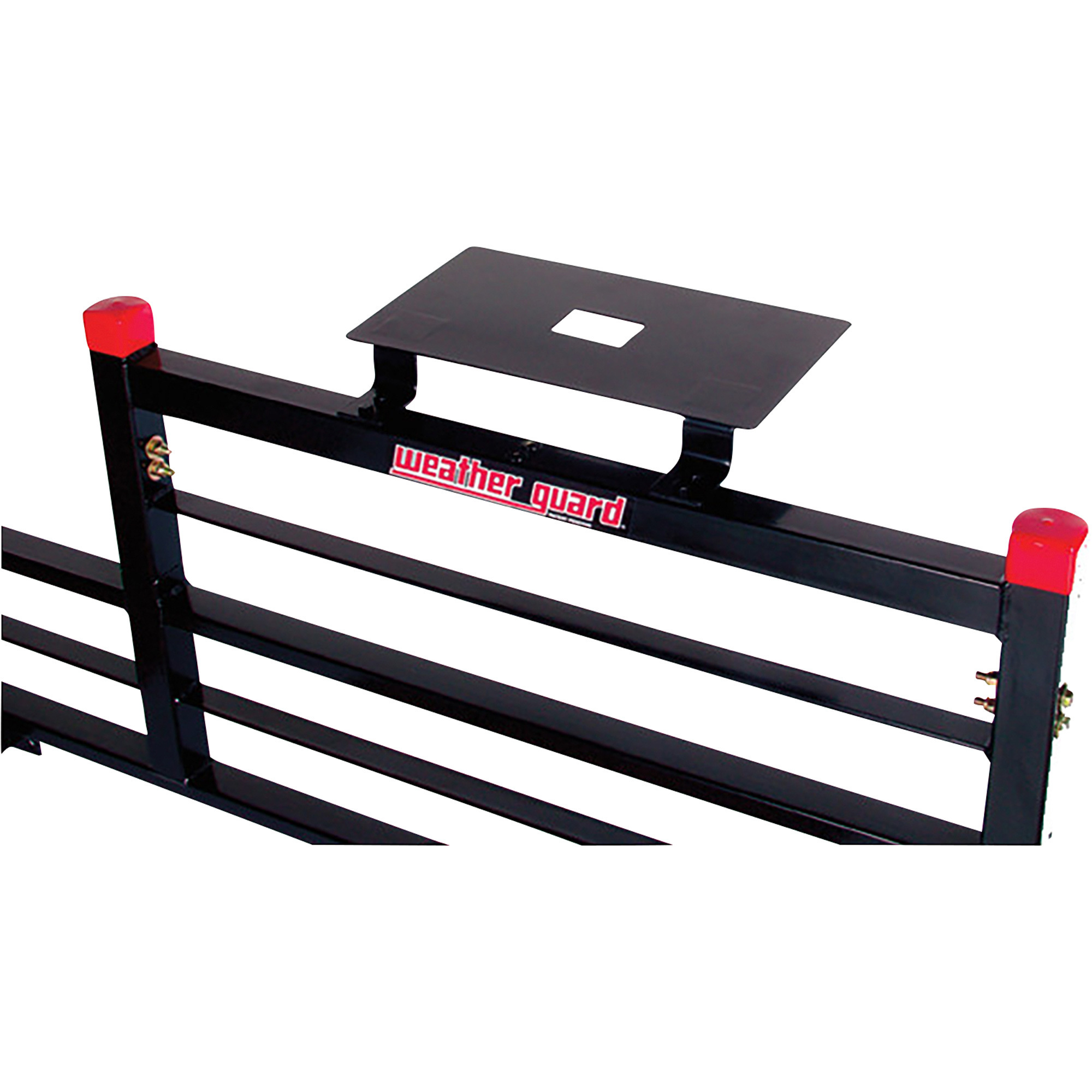 Weather Guard Protect-A-Rail Headache Rack Ladder Mount, Rectangular Base, Black, Model# 1920